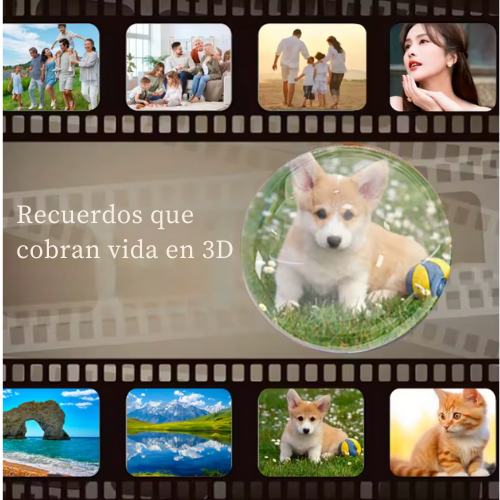 Bola de Cristal 3D con Vídeo Esférico, Memoria Integrada y WIFI