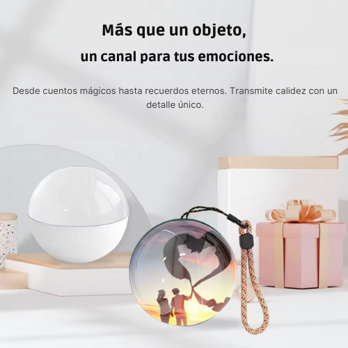 Bola de Cristal 3D con Vídeo Esférico, Memoria Integrada y WIFI